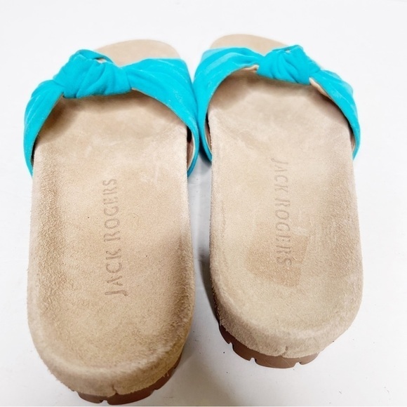 New Jack Rogers Rose Double Knot Aqua Sandals Size 7 - Picture 5 of 6